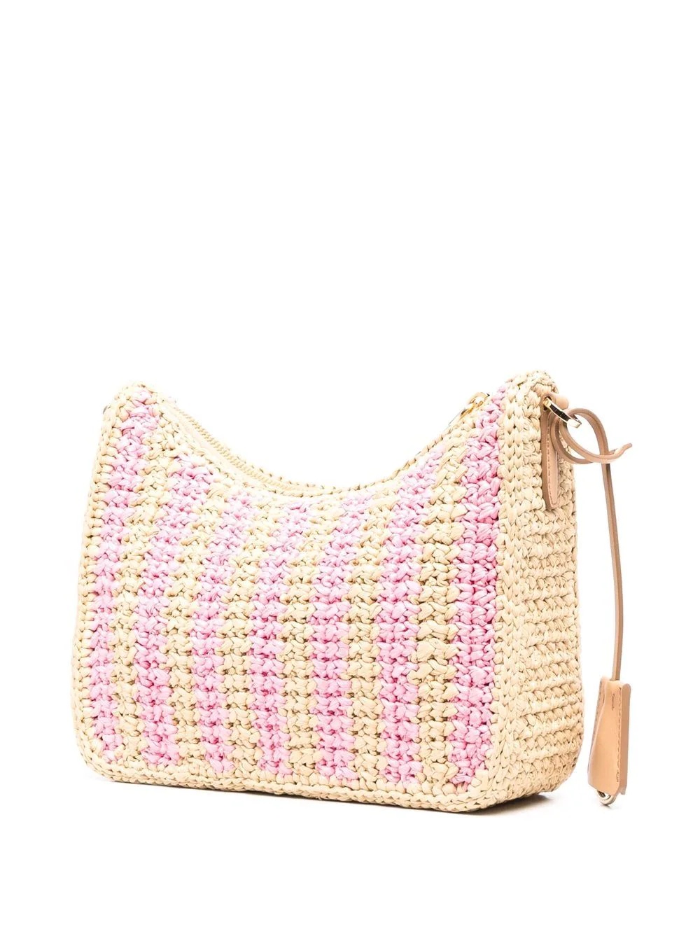 Re-Edition 2005 logo raffia crossbody bag - 3