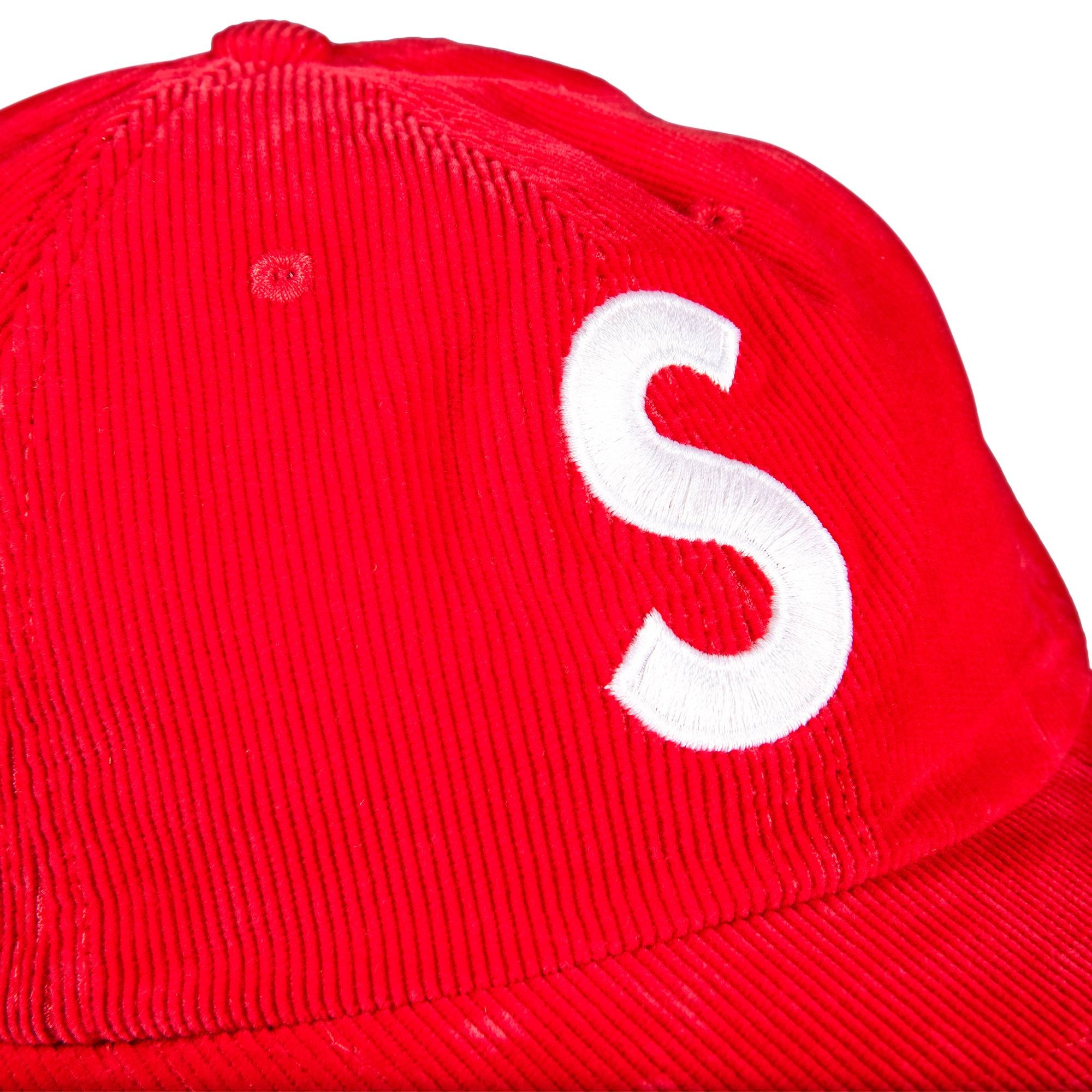 Supreme Fine Wale Corduroy S Logo 6-Panel 'Red' - 3