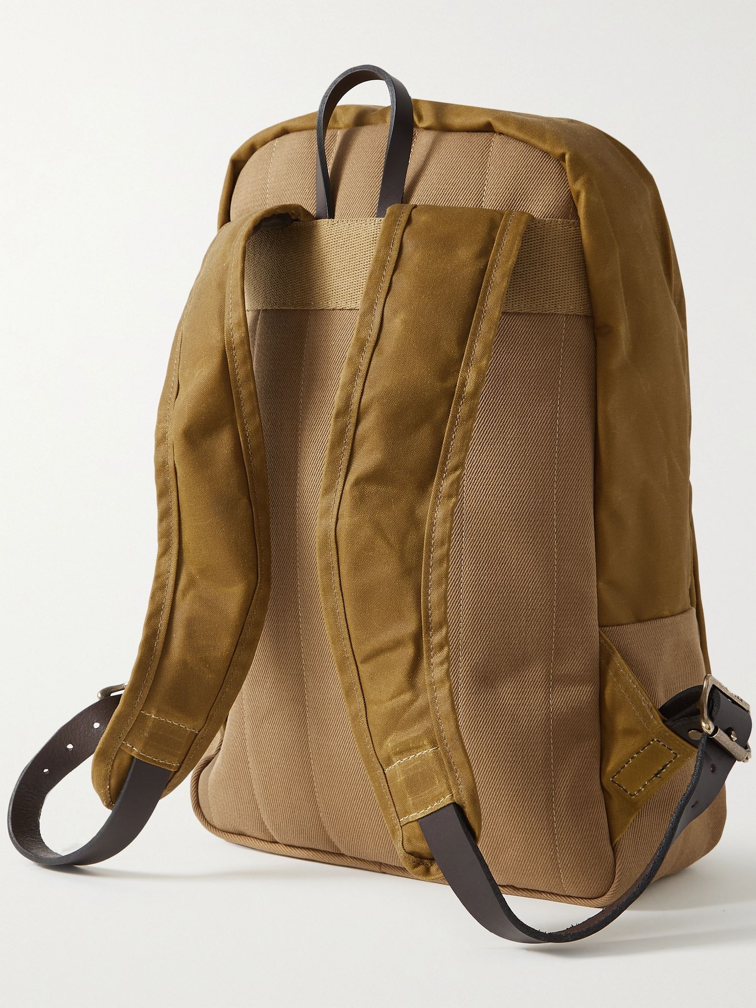 Journeyman Leather-Trimmed Canvas and Twill Backpack - 4