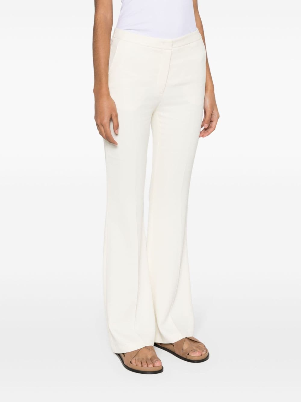 high-waist flared trousers - 4