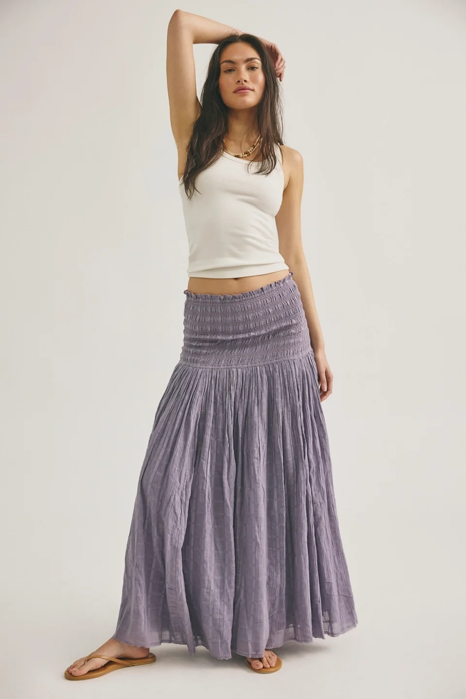 Raven Solid Convertible Maxi Skirt - 1