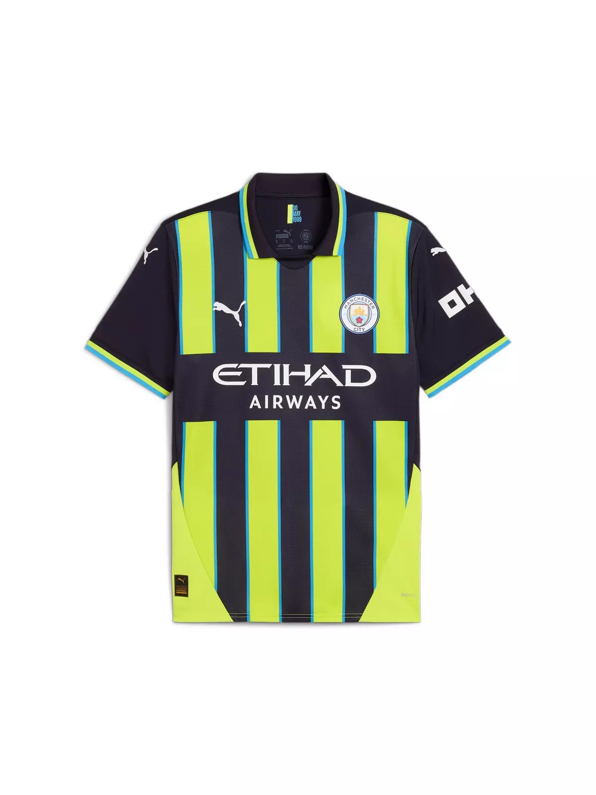 PUMA Men's Manchester City 24/25 Replica Away Soccer Jersey -Navy/Yellow - 6