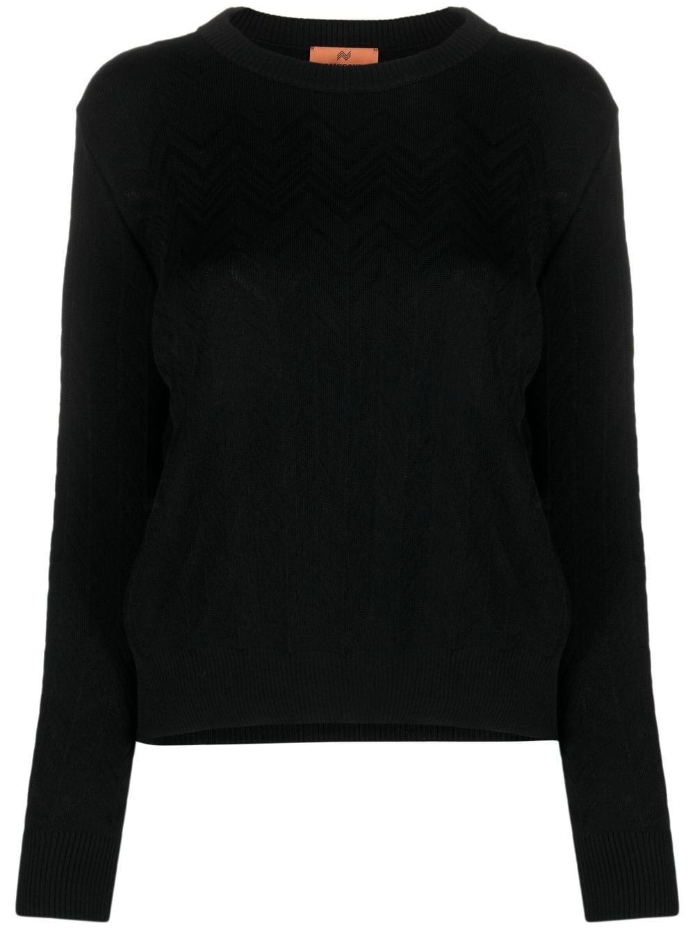 zigzag wool-blend jumper - 1