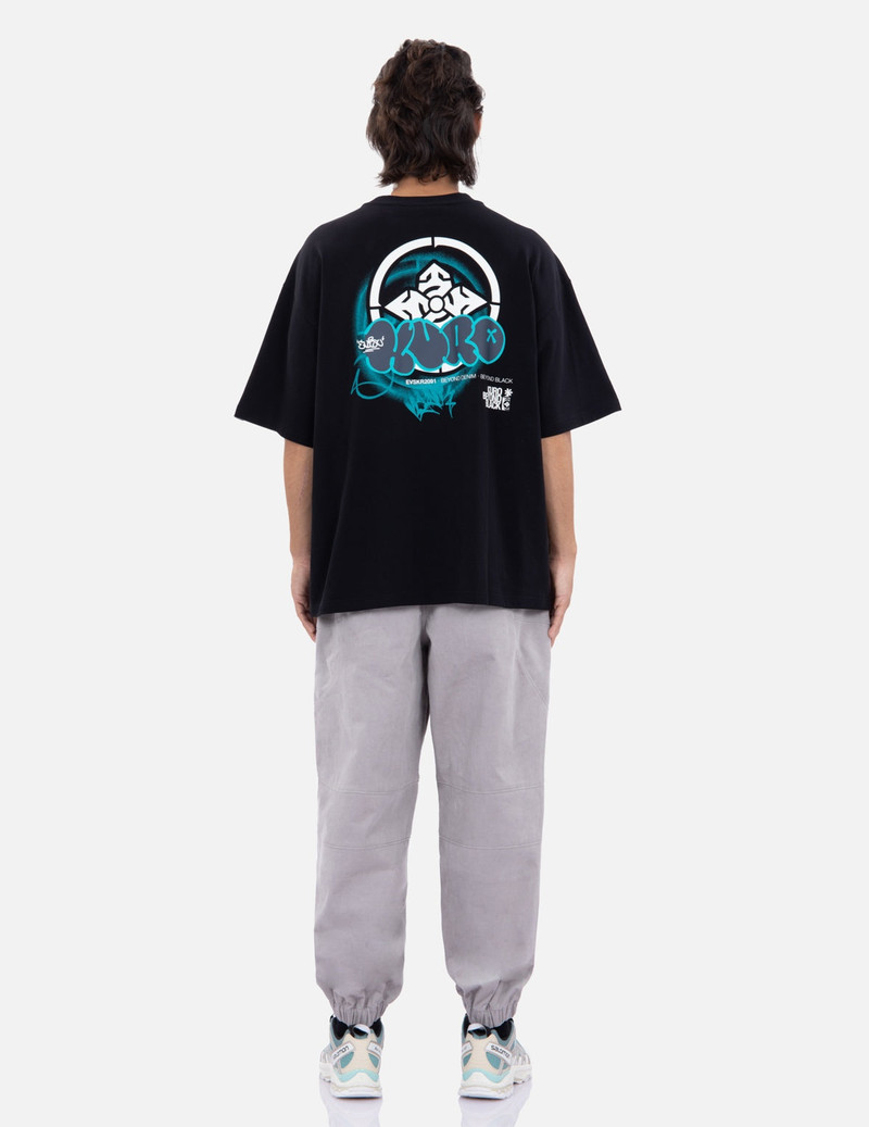 Gradient Slogan Print Corduroy Cargo Pants 6