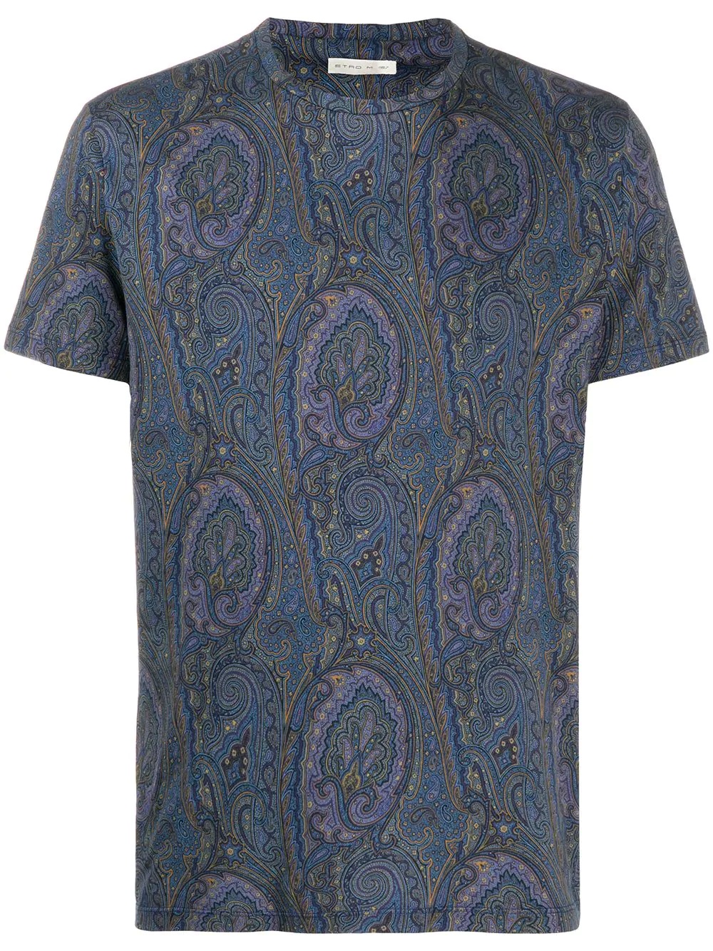 paisley-print short-sleeve T-shirt - 1