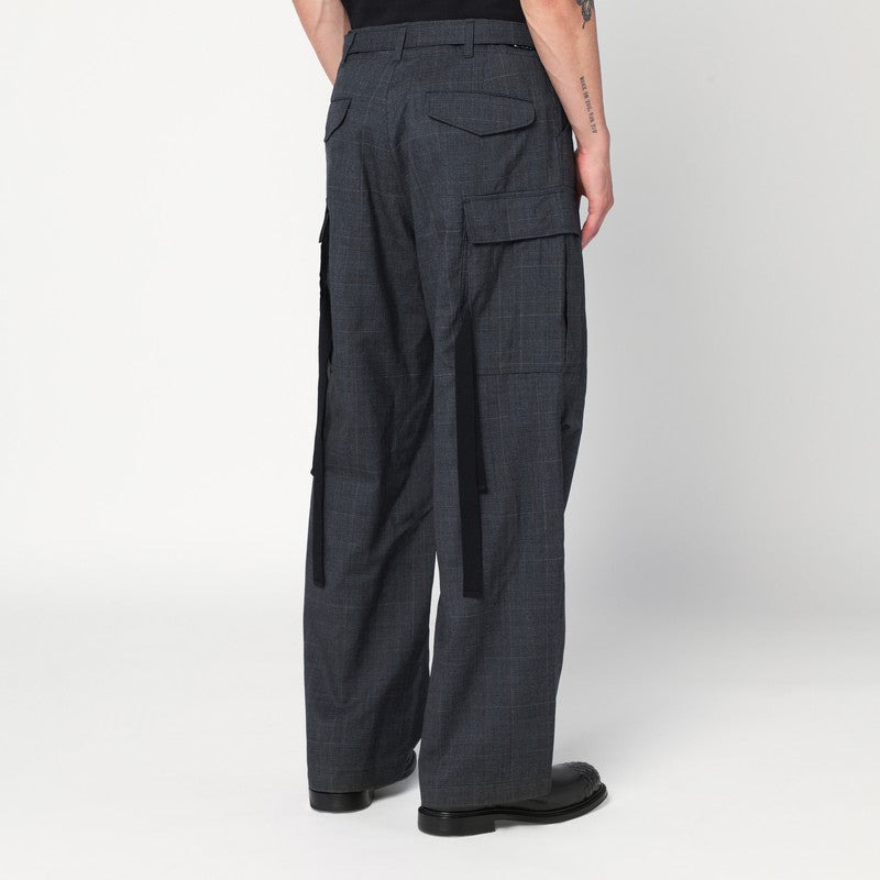 Sacai Gray Cargo Pants With Belt Men - 2