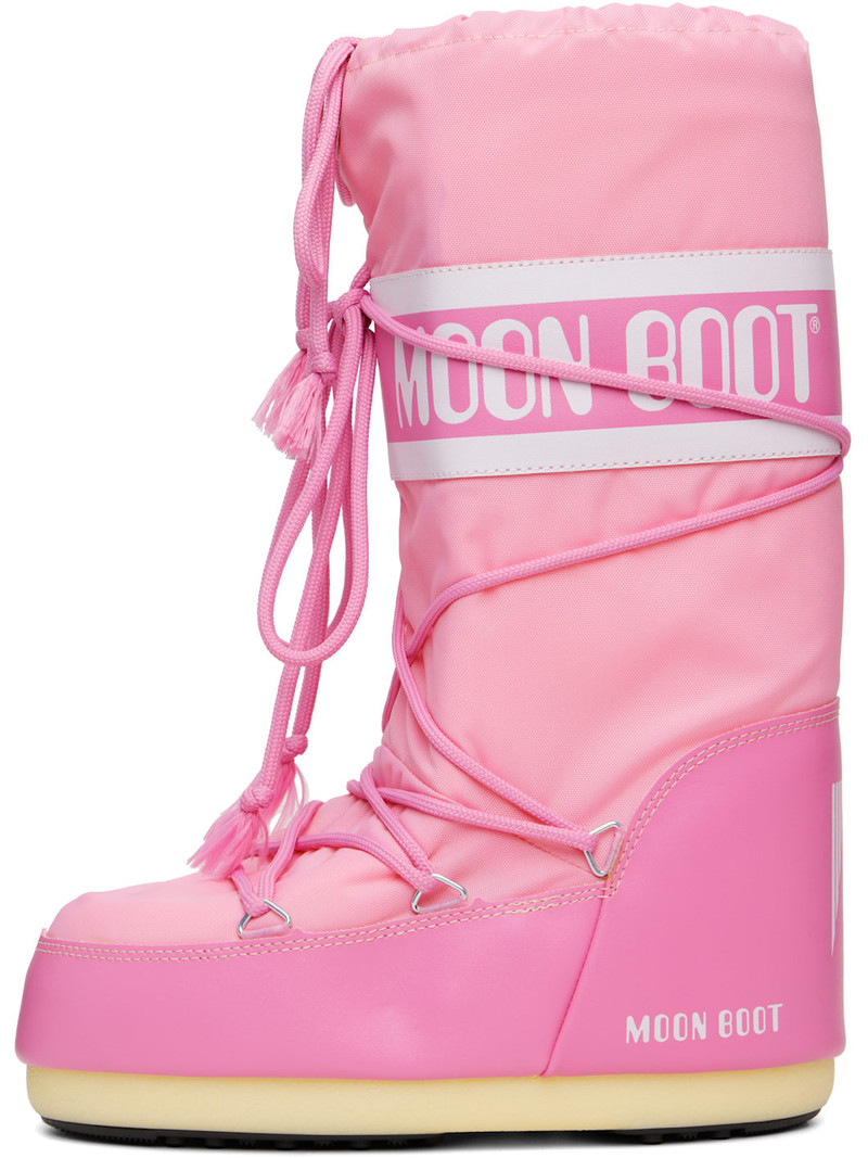 MOON BOOT Pink Icon Nylon Boots outlook