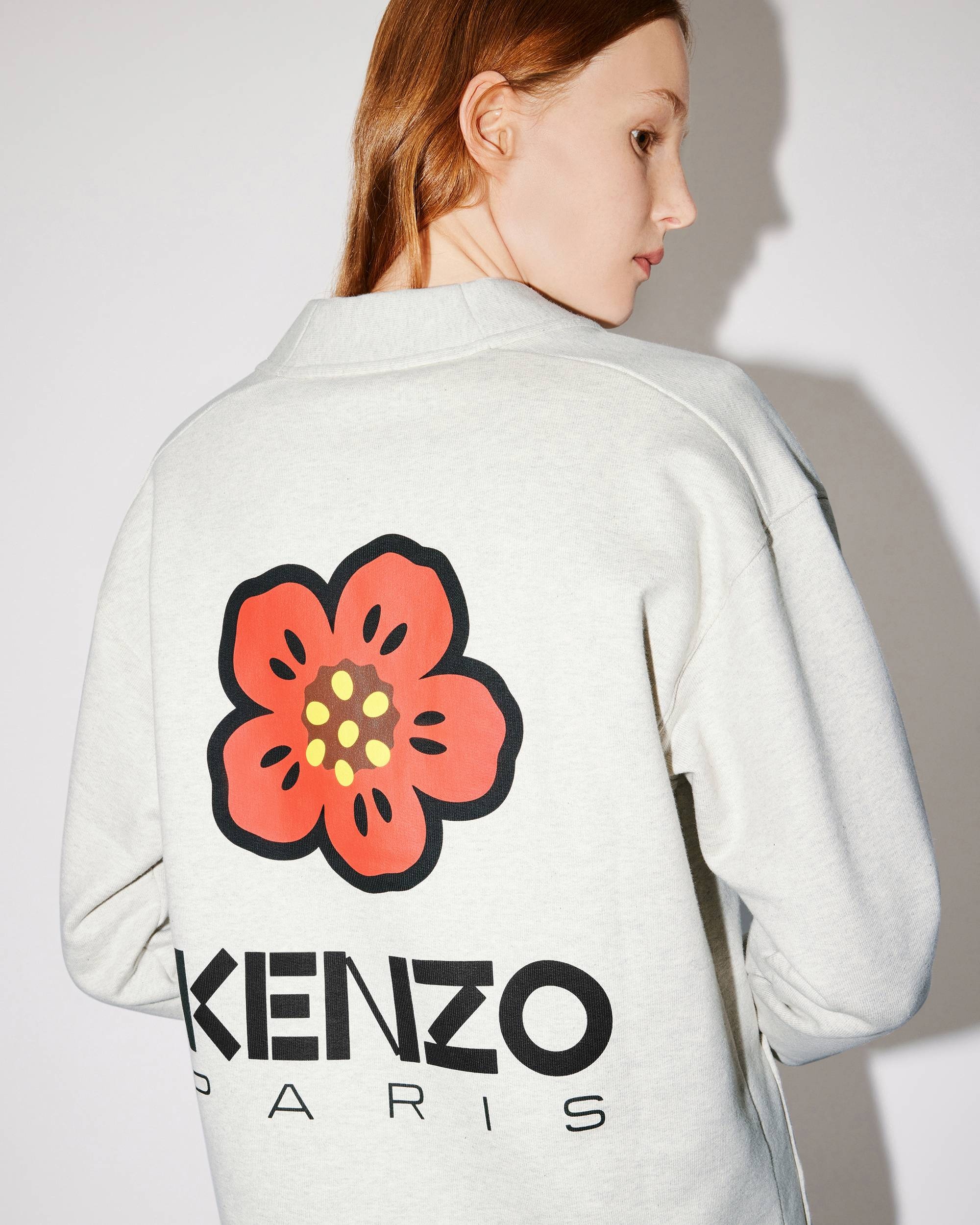 Kenzo Drawn Flowers intarsia-knit cardigan - Blue