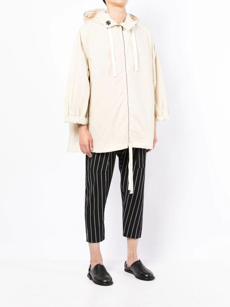 hooded drawstring cotton coat 3