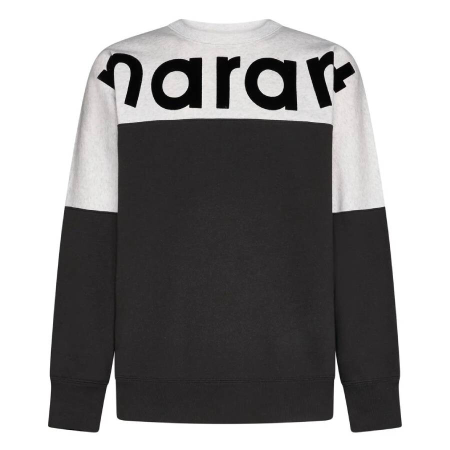 Isabel Marant Men's Faded Black Howley Logo Printed Sweatshirt - 5