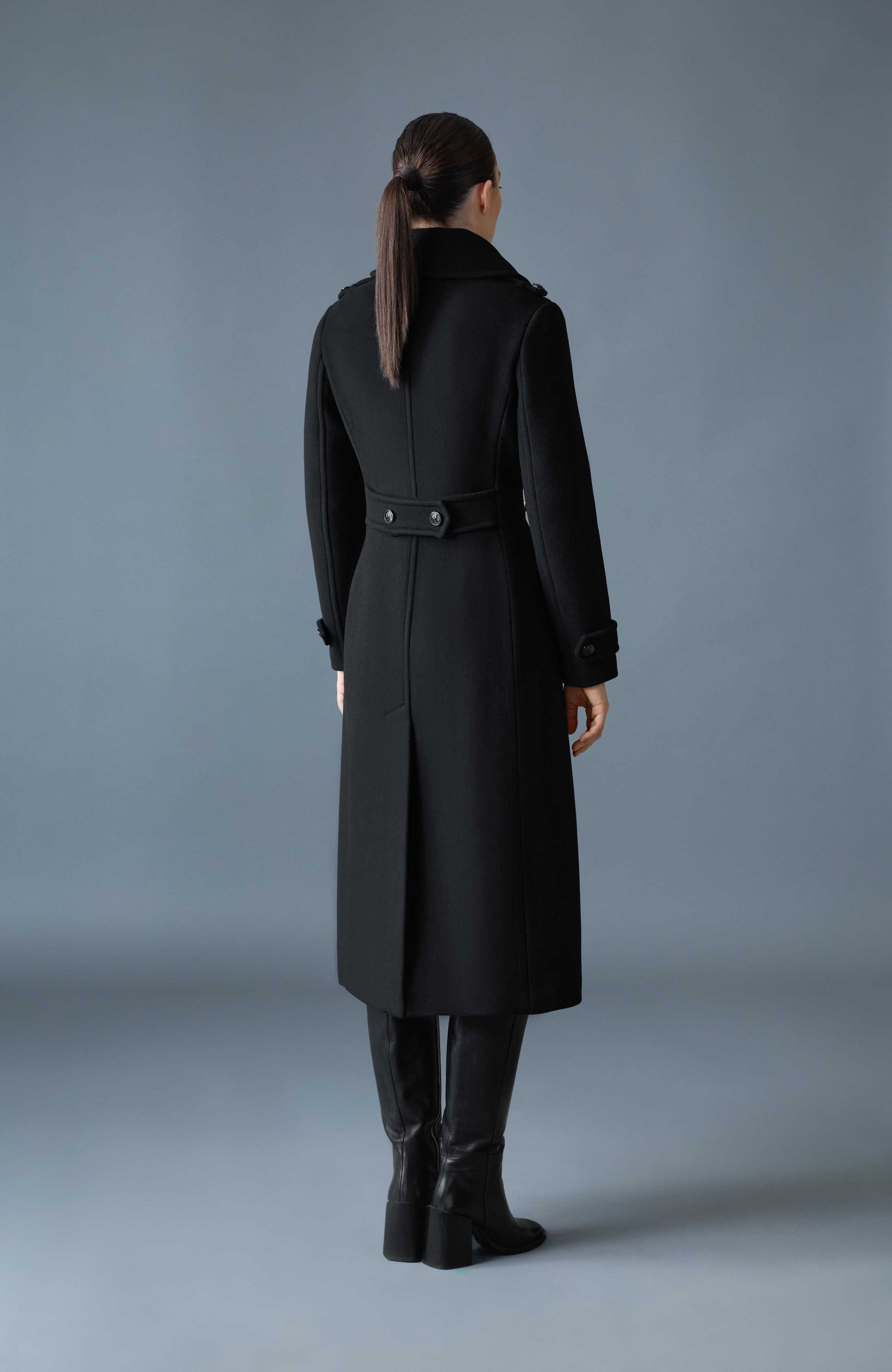 ELODIE double face wool tailored coat - 8