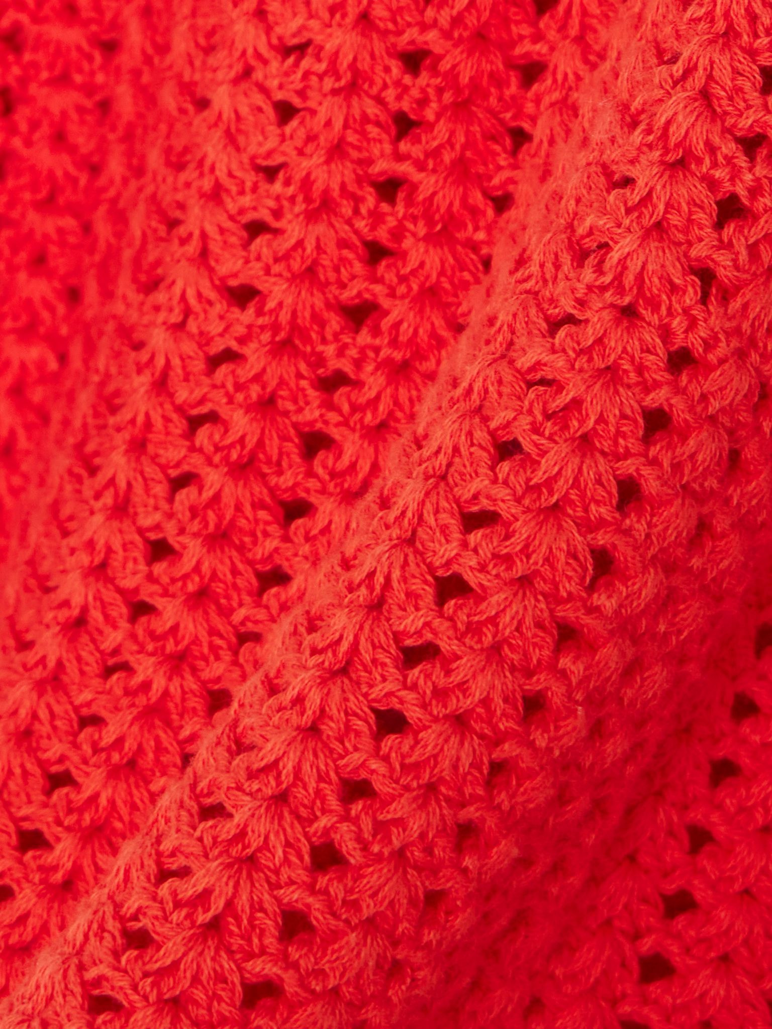 Reflejo crocheted cotton tank Orange - 4