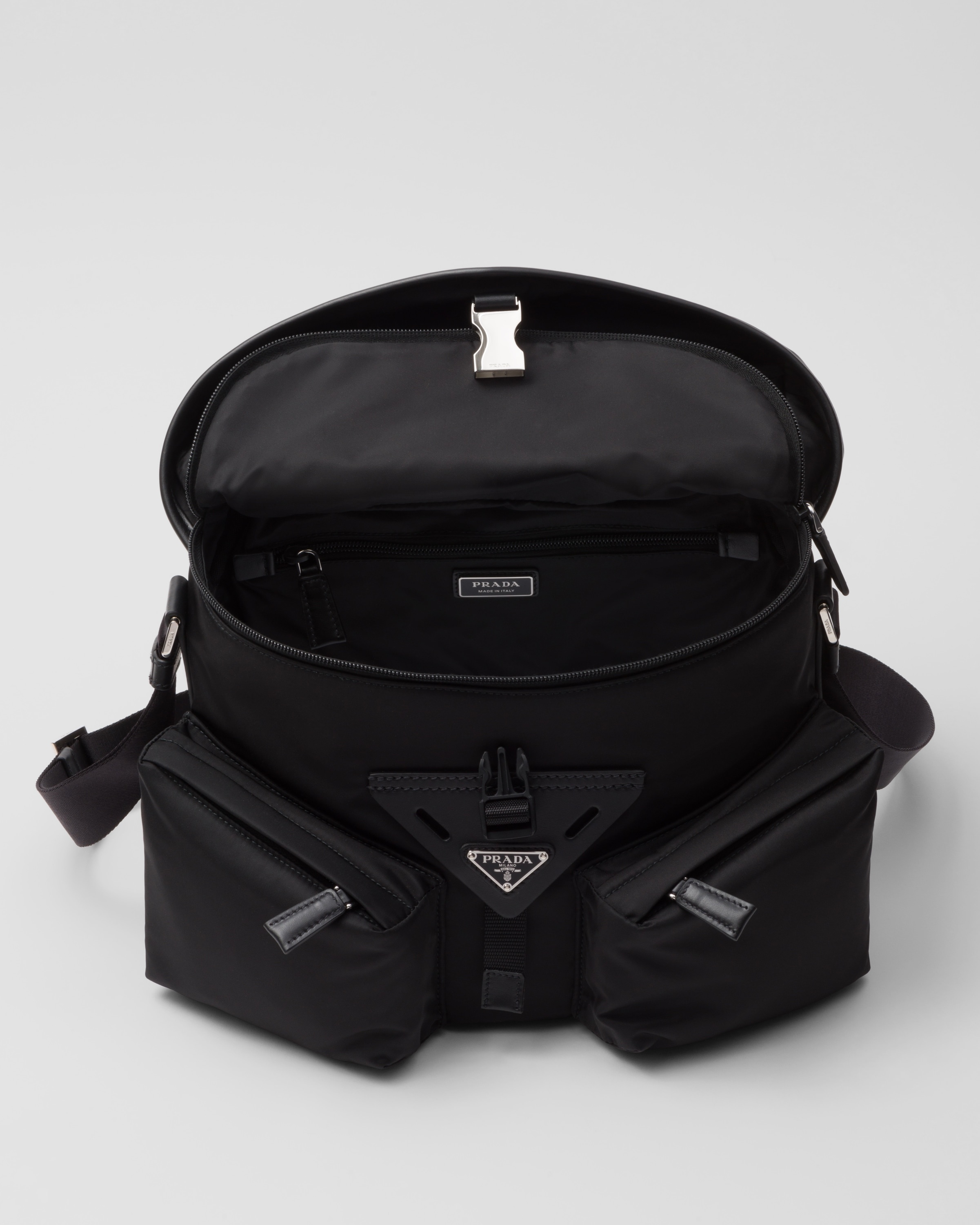 Re-Nylon and leather shoulder bag - 5