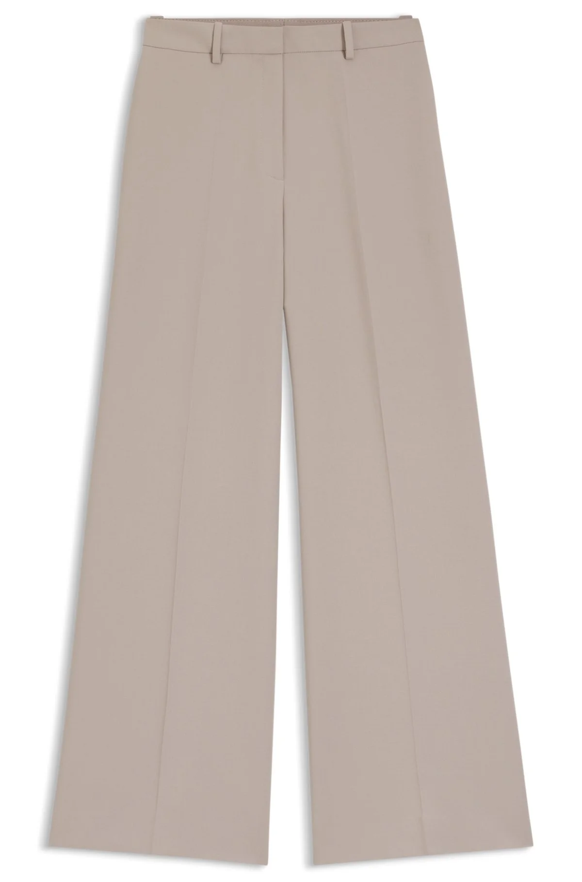 REGULAR-FIT PANTS WITH WIDE LEG IN STRETCH FABRIC - 1