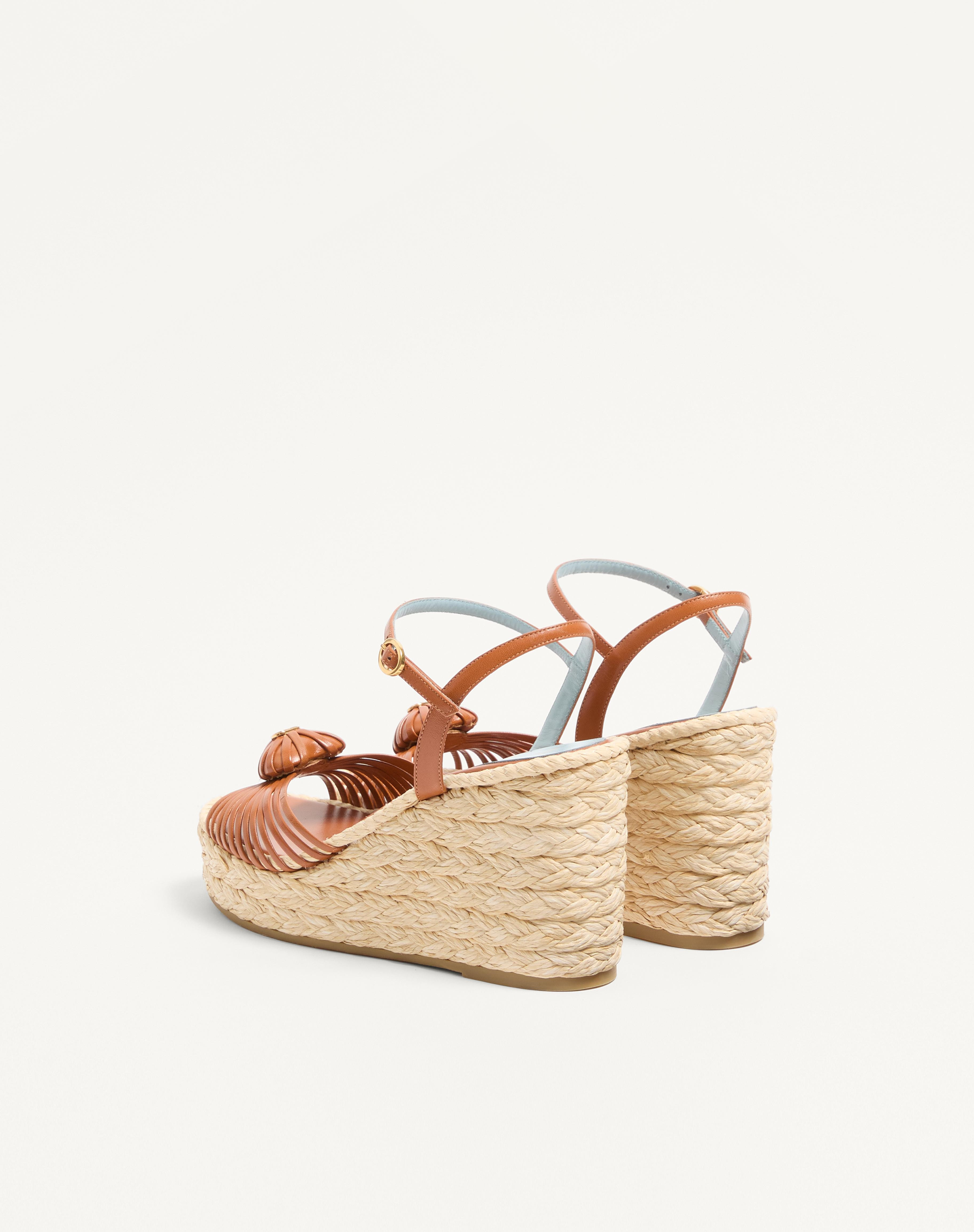 ROYAL WEDGE SANDAL IN KIDSKIN 100MM - 5