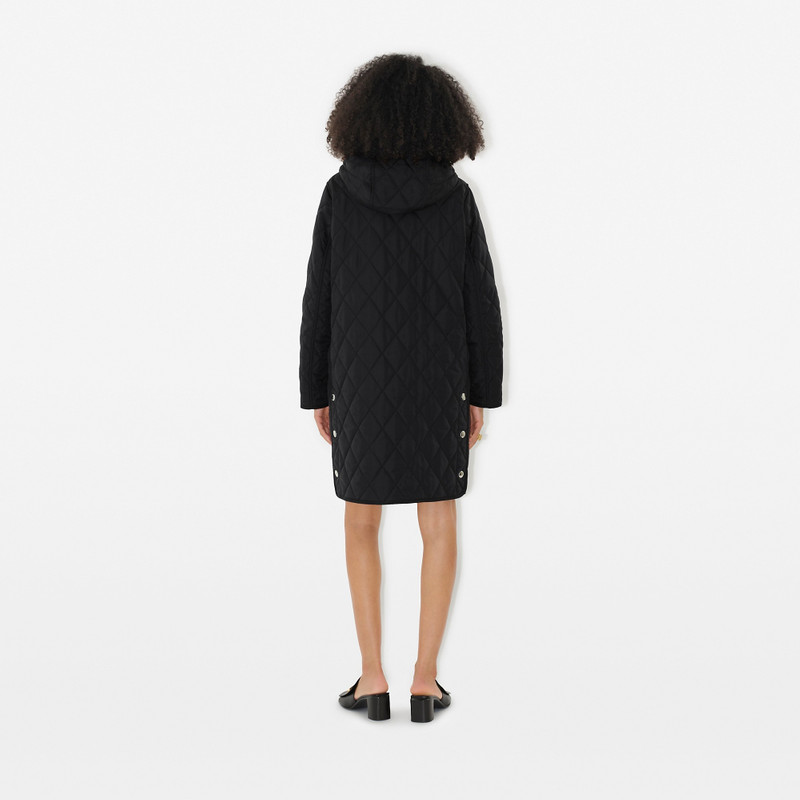 Quilted Nylon Hooded Coat 4