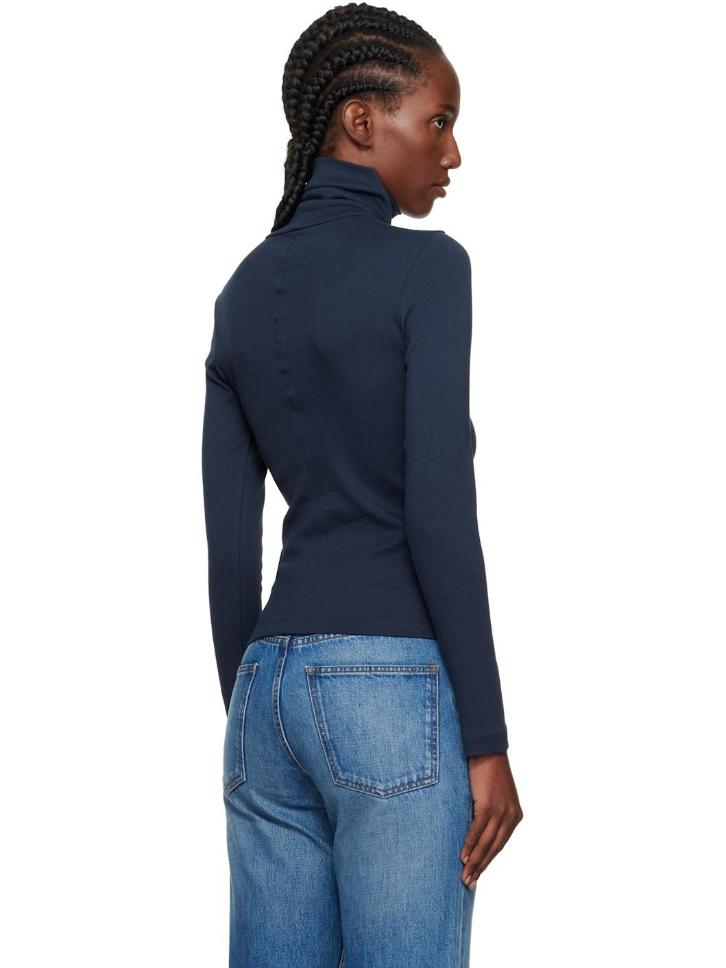 Navy Dinah Turtleneck - 3