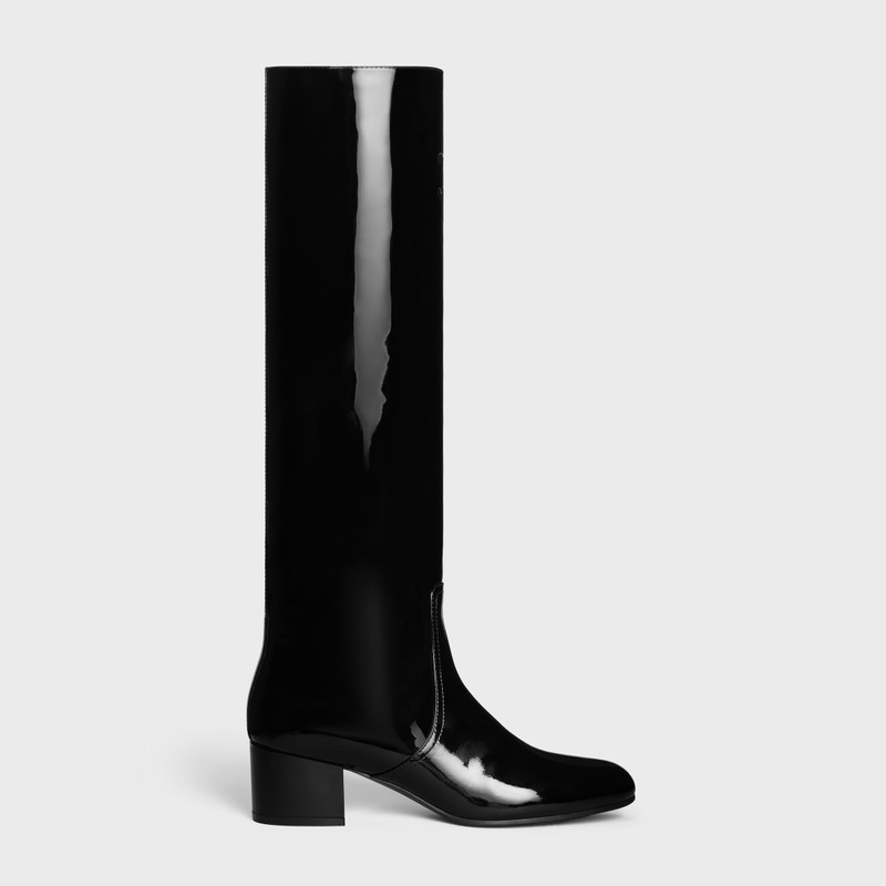 LES BOTTES CELINE TRIOMPHE HIGH BOOT in PATENT CALFSKIN - 1