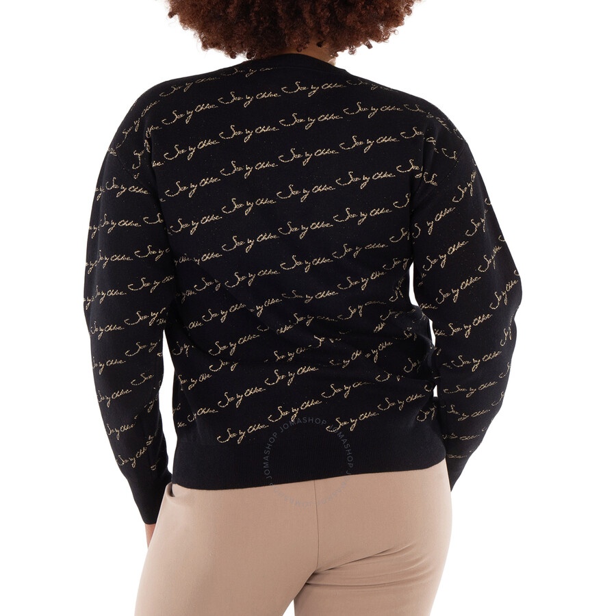 See By Chloe Metallic Logo Knit Sweater - 3