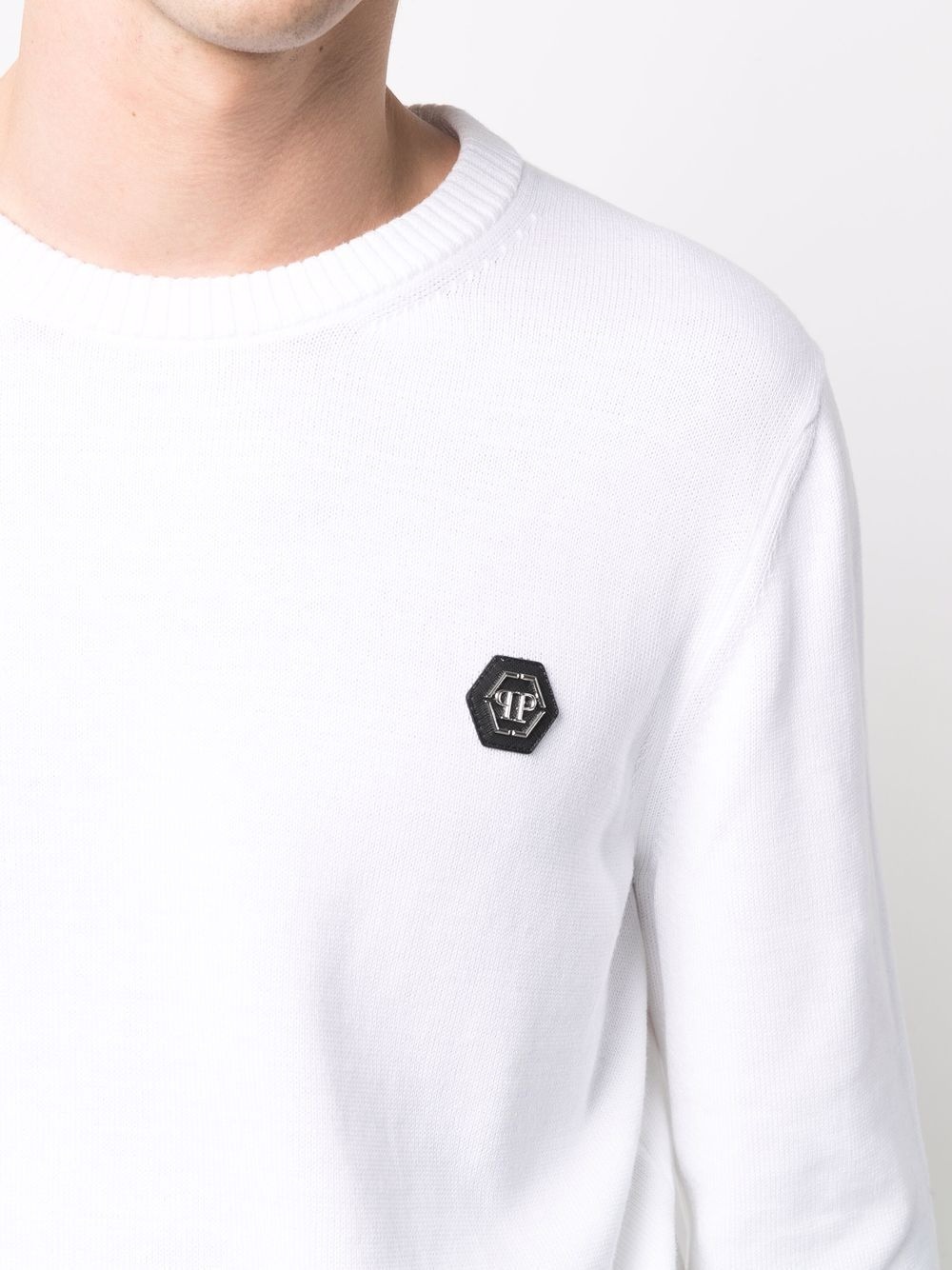 logo embroidered long-sleeve top - 5