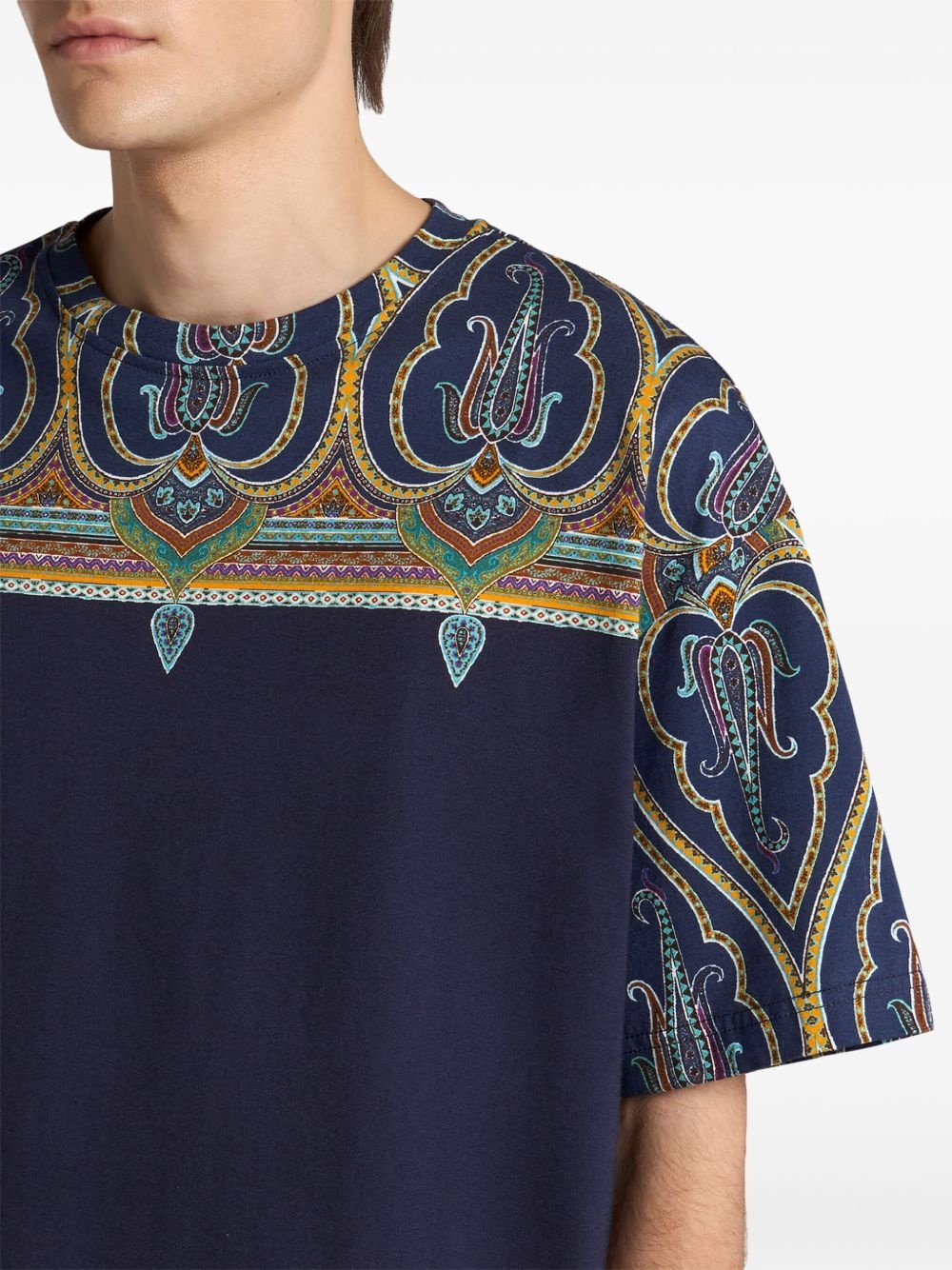 paisley-print T-shirt - 4