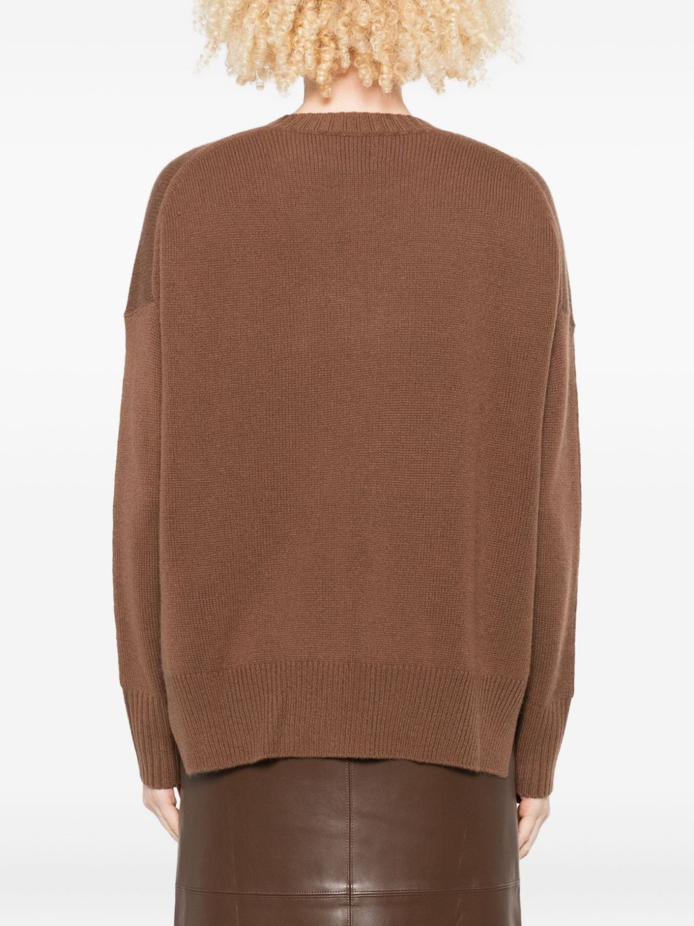 round-neck cashmere sweater - 4