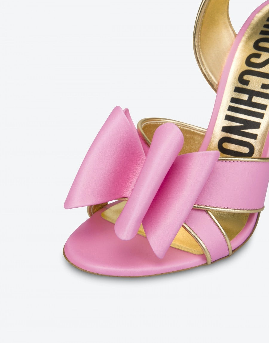 LOW BOW CALFSKIN SANDALS - 4