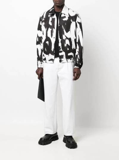 Alexander McQueen graphic-print two-pocket windbreaker jacket outlook