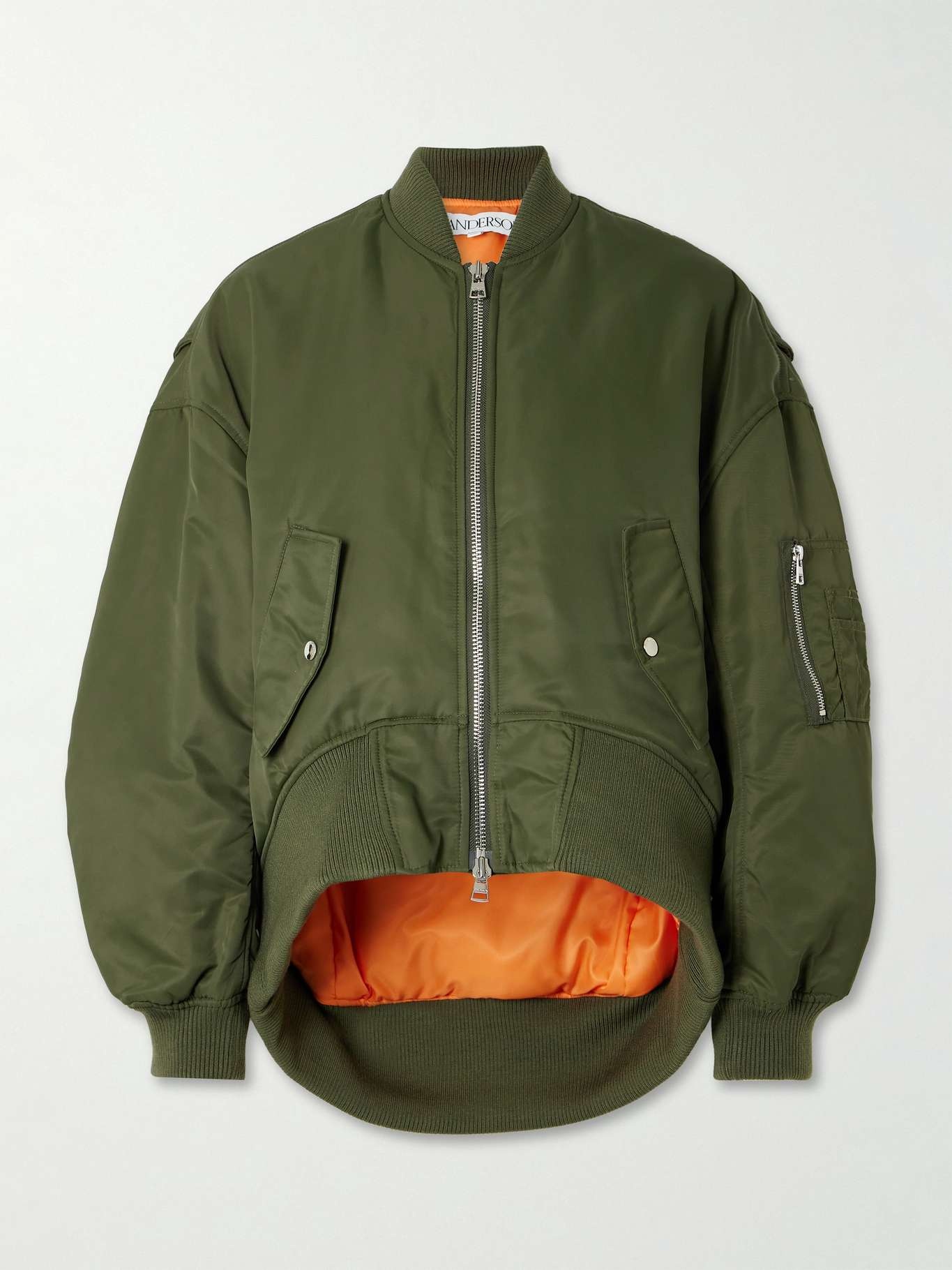 ジャケット JW ANDERSON Woman Jacket Green JK0381PG1696 595 JW Anderson Oversized shell bomber jacket Green | REVERSIBLE
