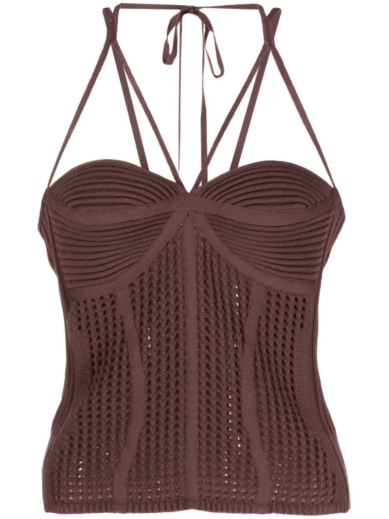 halterneck knitted top 1