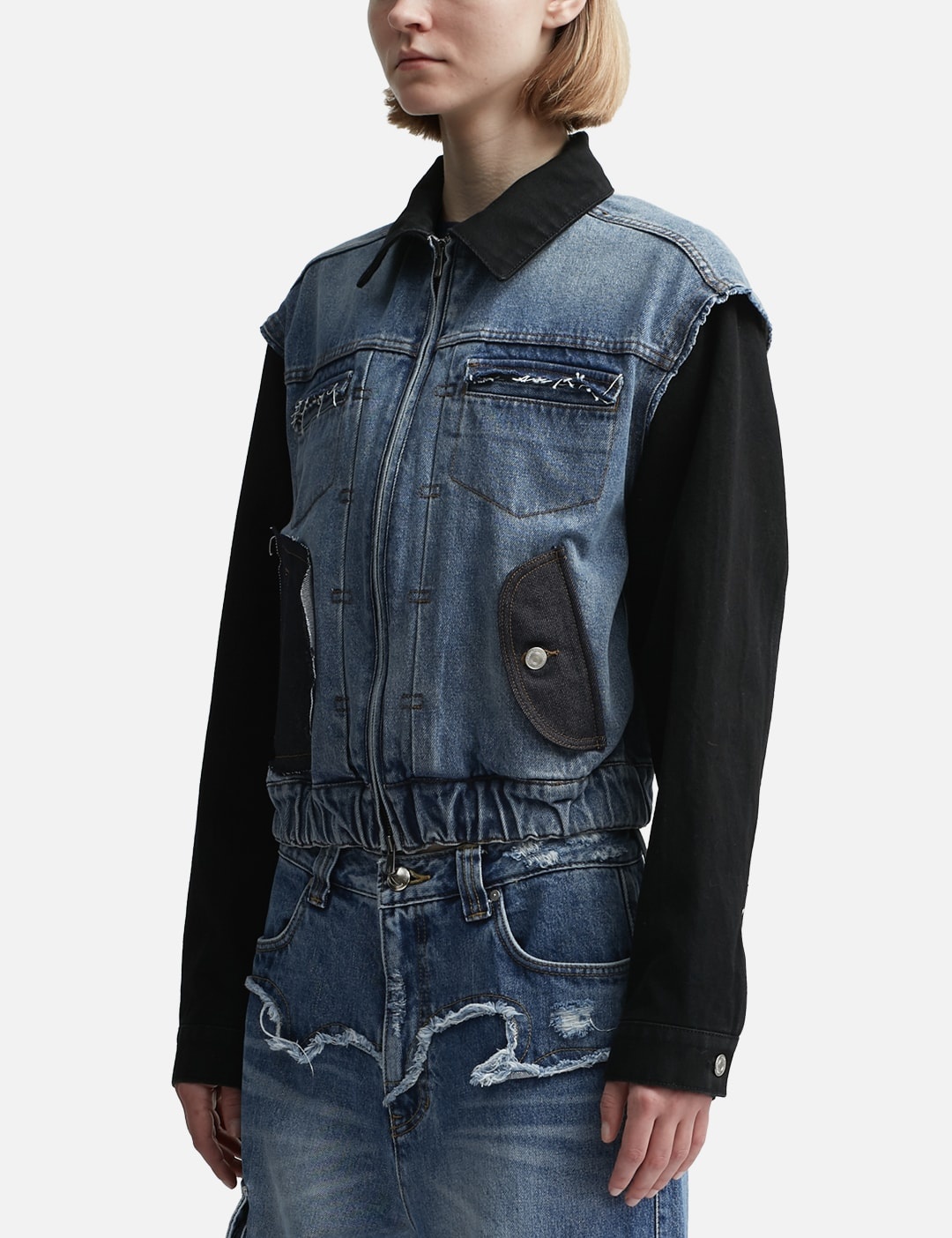 JAMIE COATED DENIM BOMBER JACKET - 2