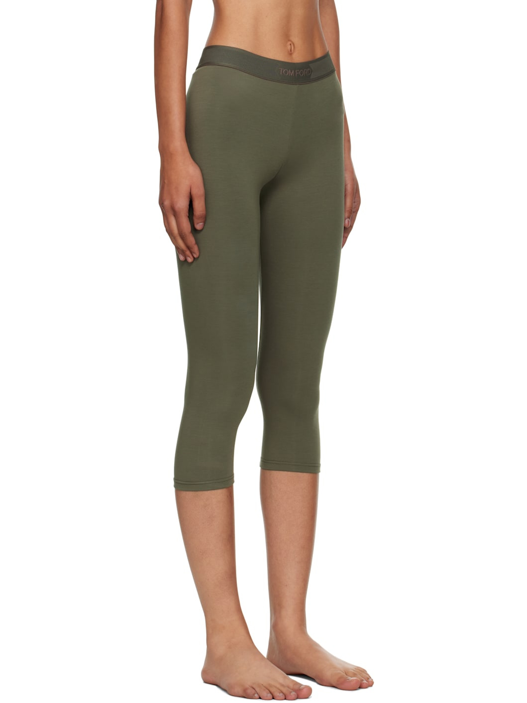 Khaki Modal Yoga Leggings - 2