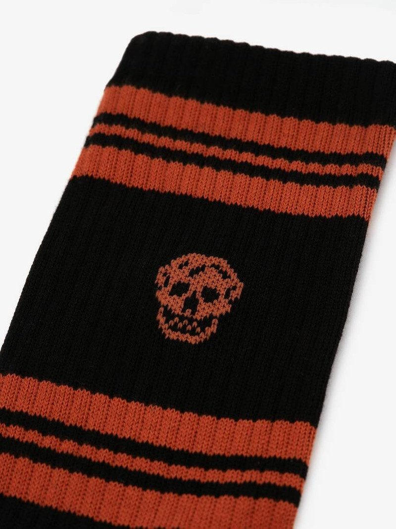 Alexander McQueen Skull Sport Socks in Brown outlook