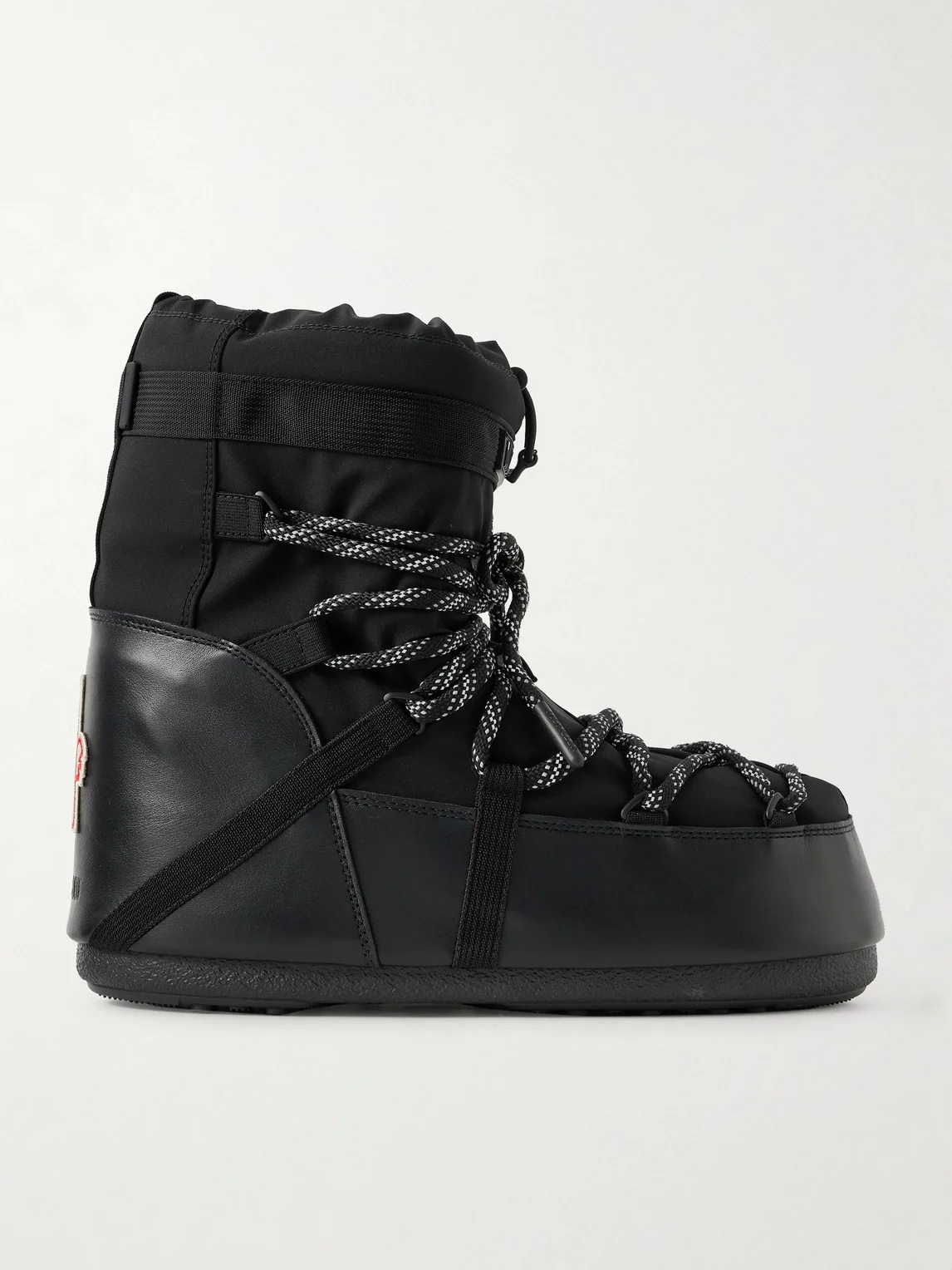 Moon Boot Icon Low Gaiter Padded Shell and Leather Snow Boots - 1