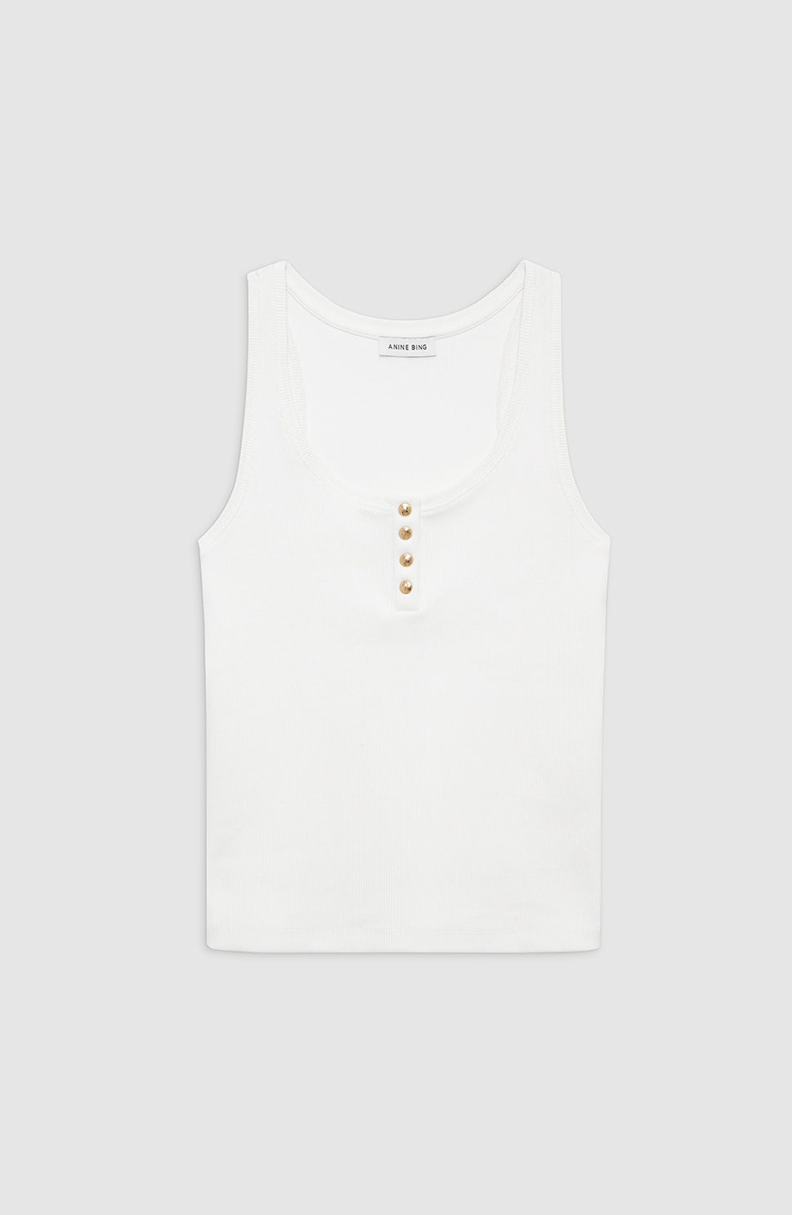 ANINE BING Alessia Tank Top in Ivory at Nordstrom - 4