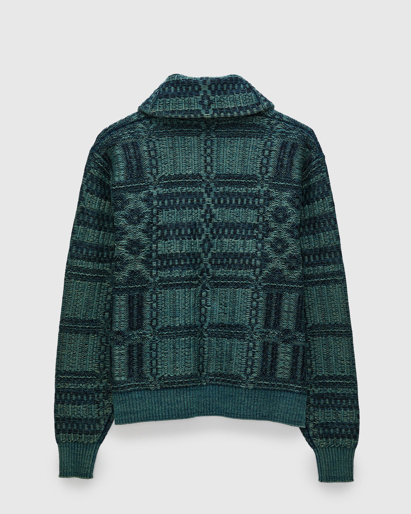 RRL by Ralph Lauren Jacquard-Knit Shawl Collar Cardigan in Indigo outlook