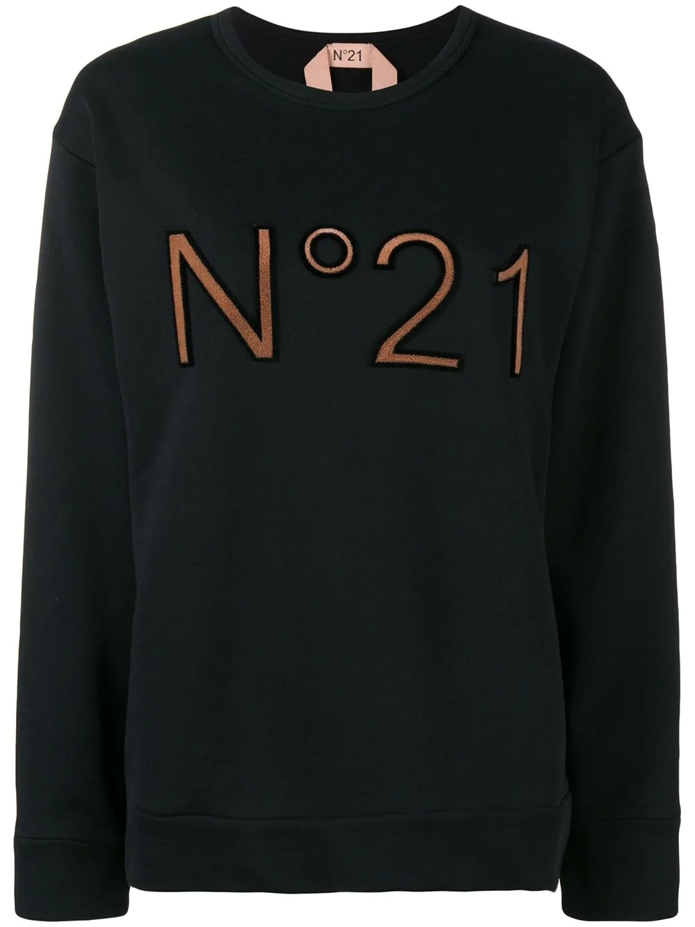 logo printed loose sweatshirt - 1