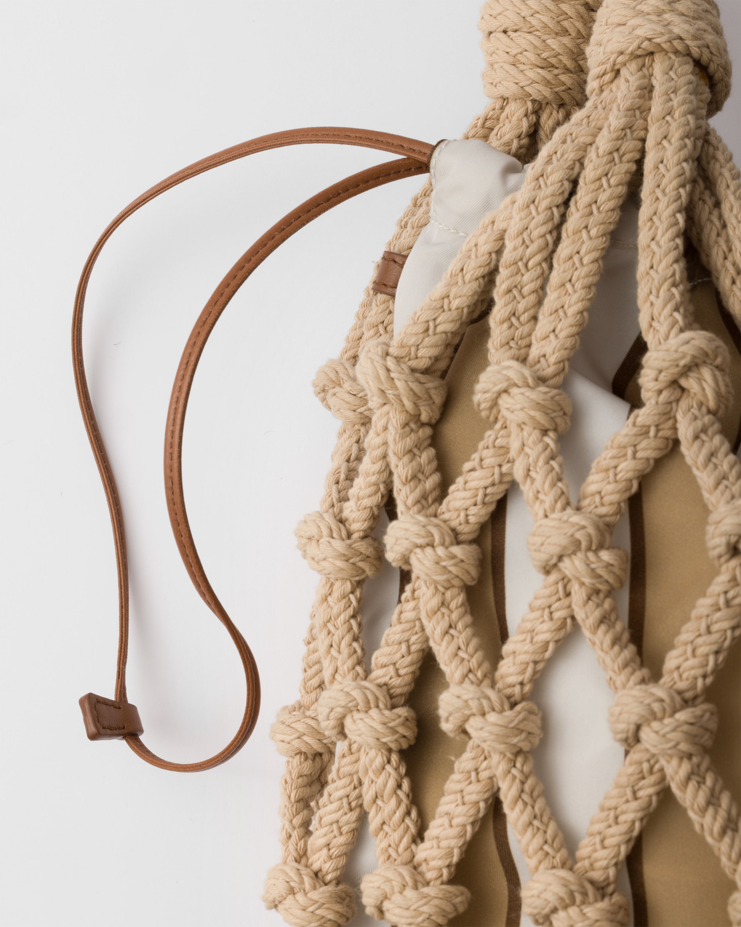 Medium cotton macramé bag - 6