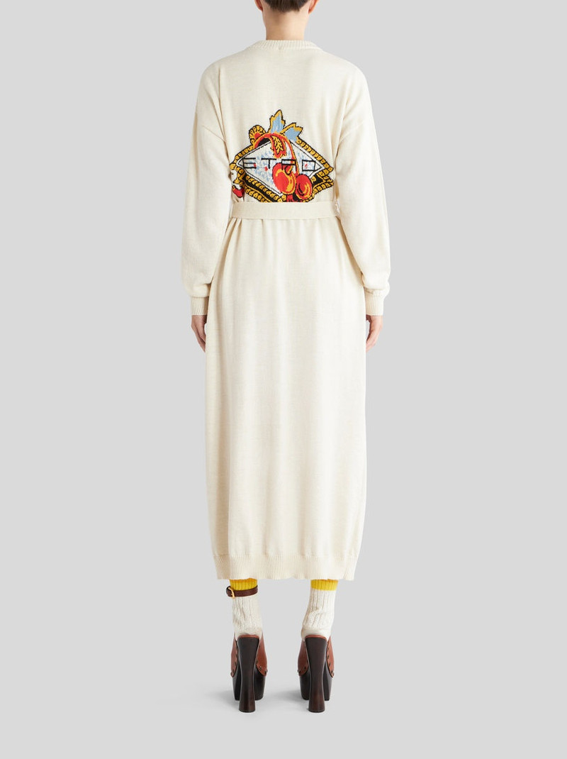 LONG CARDIGAN WITH INTARSIA 5