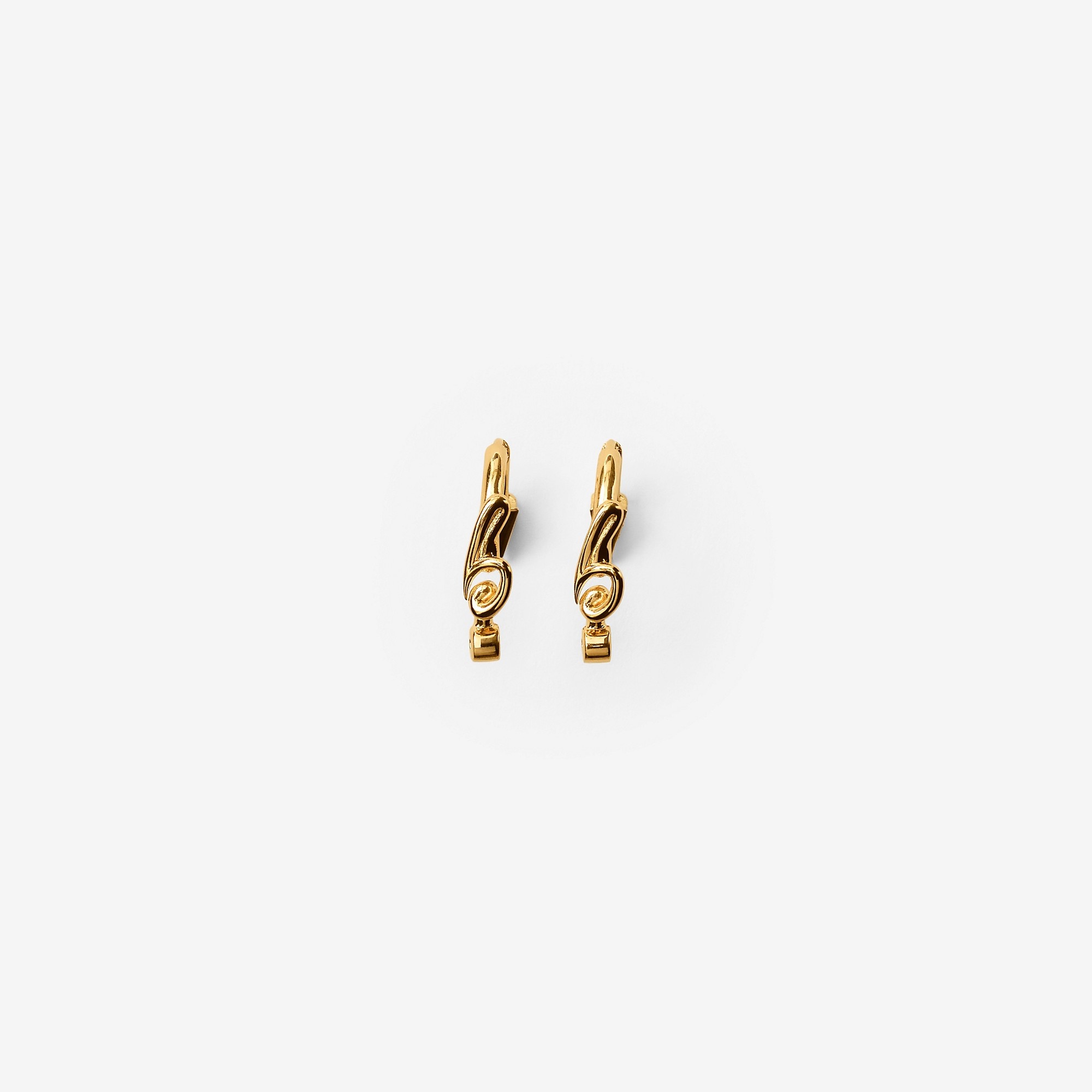 Gold-plated Hook Pavé Earrings - 2