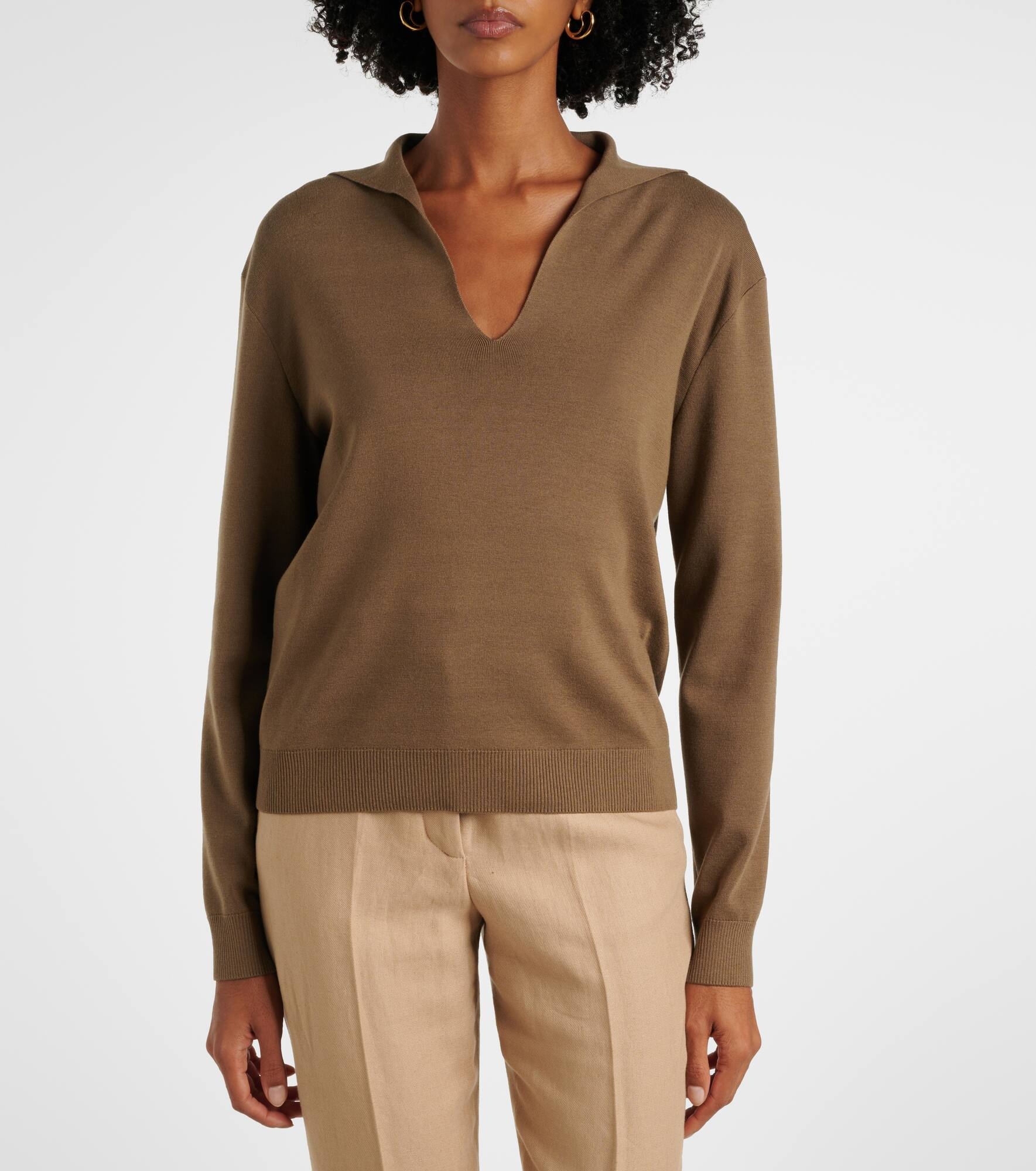 Sorbonne silk and cotton polo shirt - 6