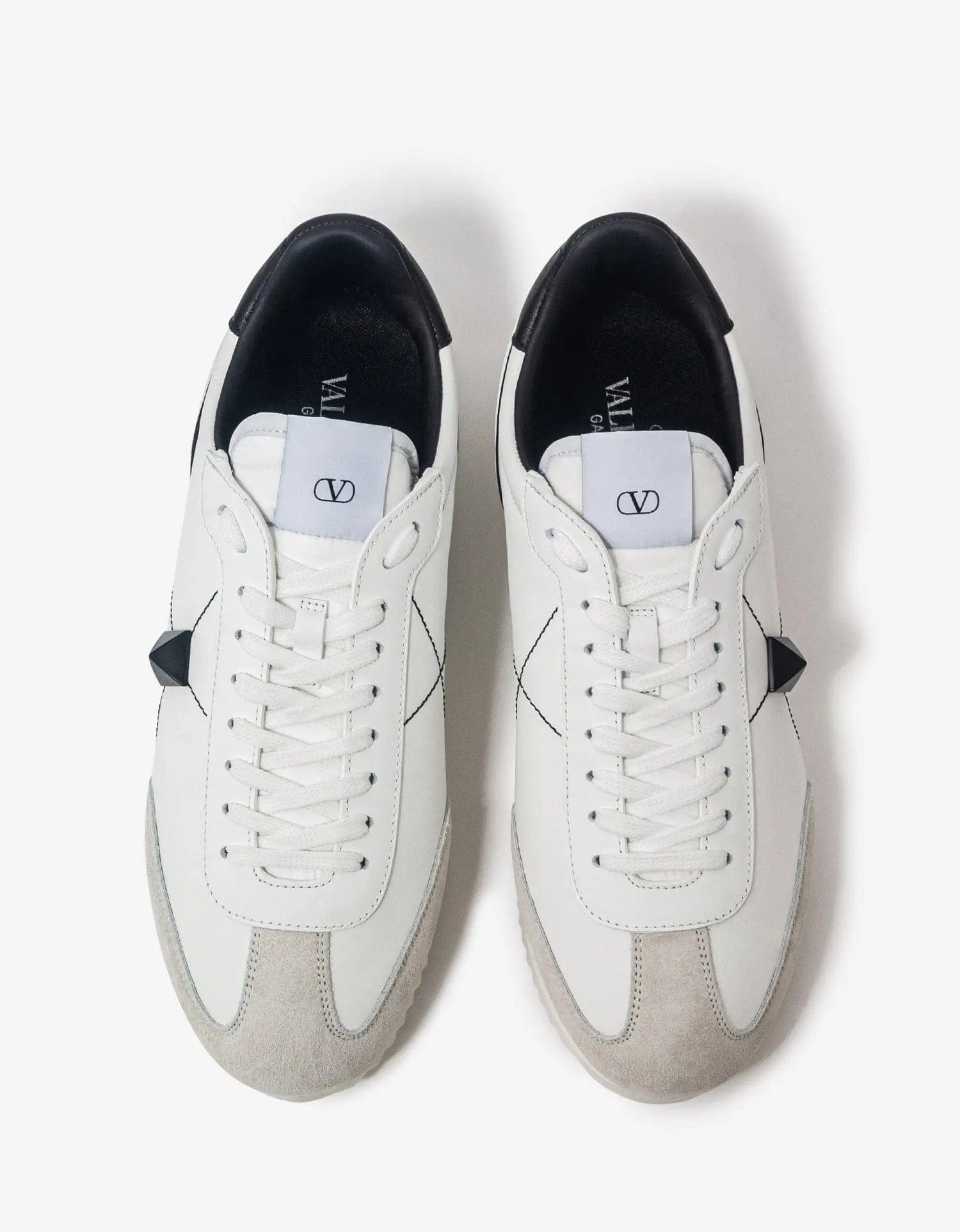 Valentino White Stud Around Trainers - 5