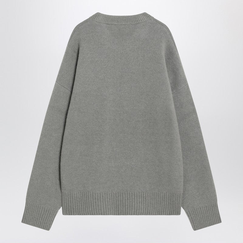 Ami Paris Grey wool blend sweater Ami De Coeur - 2