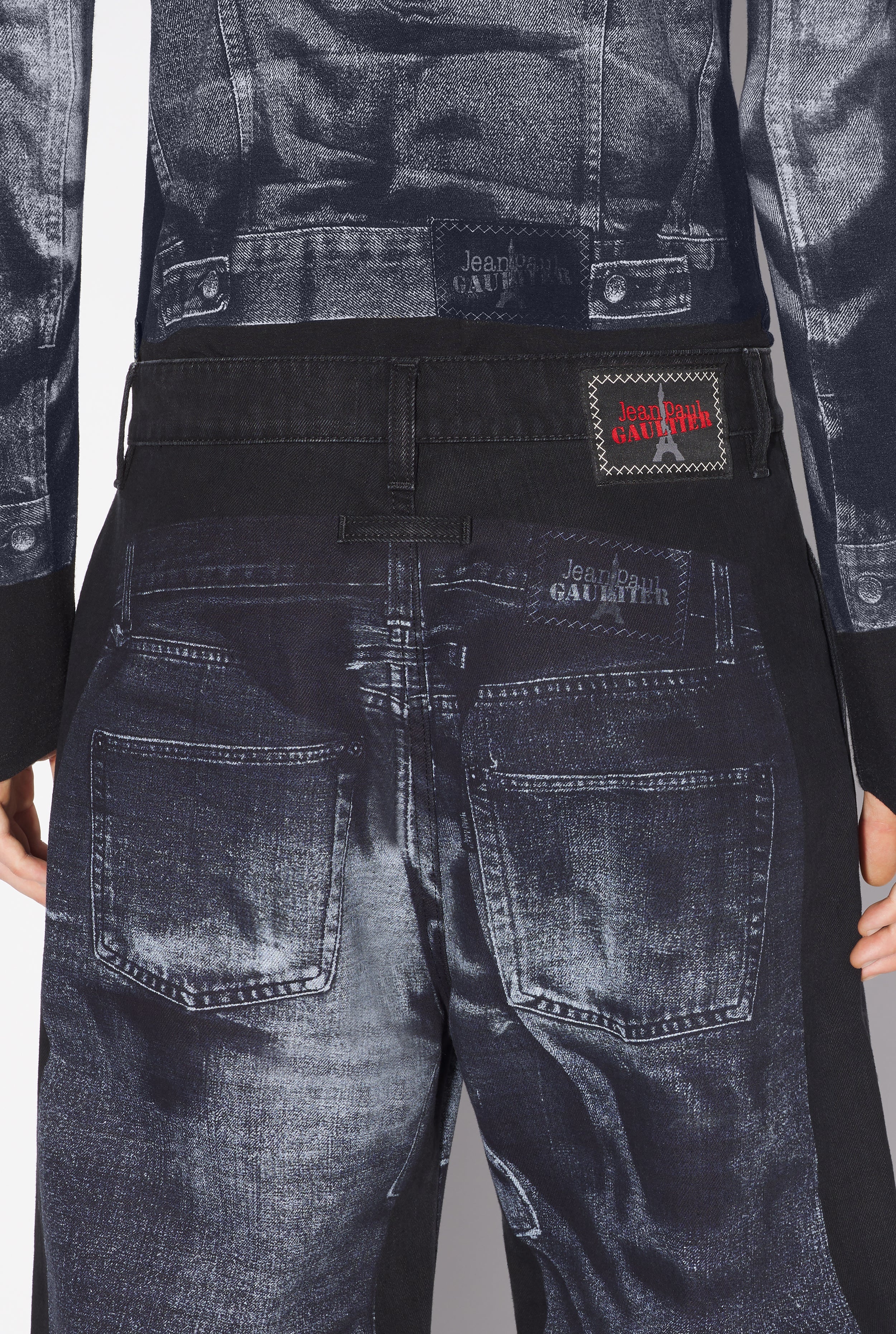 THE BLACK TROMPE L’OEIL DENIM JEANS FOR HIM - 5