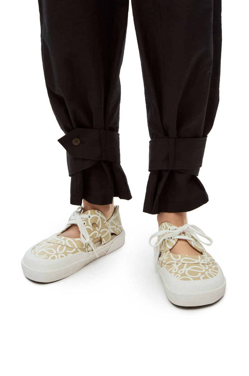 Loewe Terra vulca lace-up shoe in canvas outlook