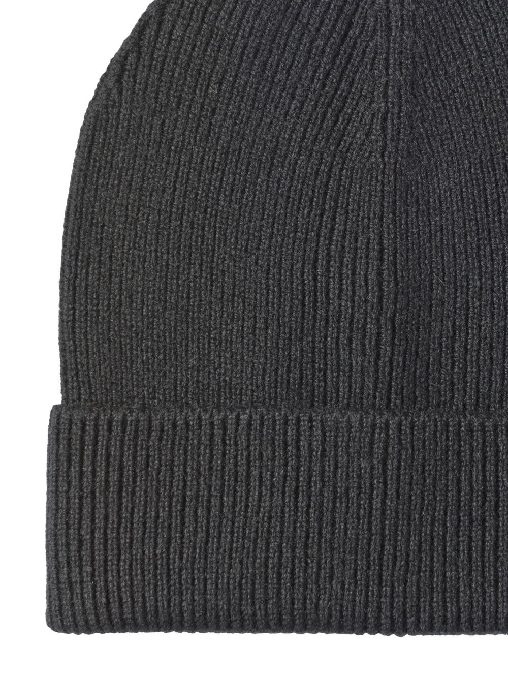 cashmere ribbed beanie - 2