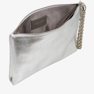 JIMMY CHOO Callie
Silver Metallic Leather Clutch Bag outlook