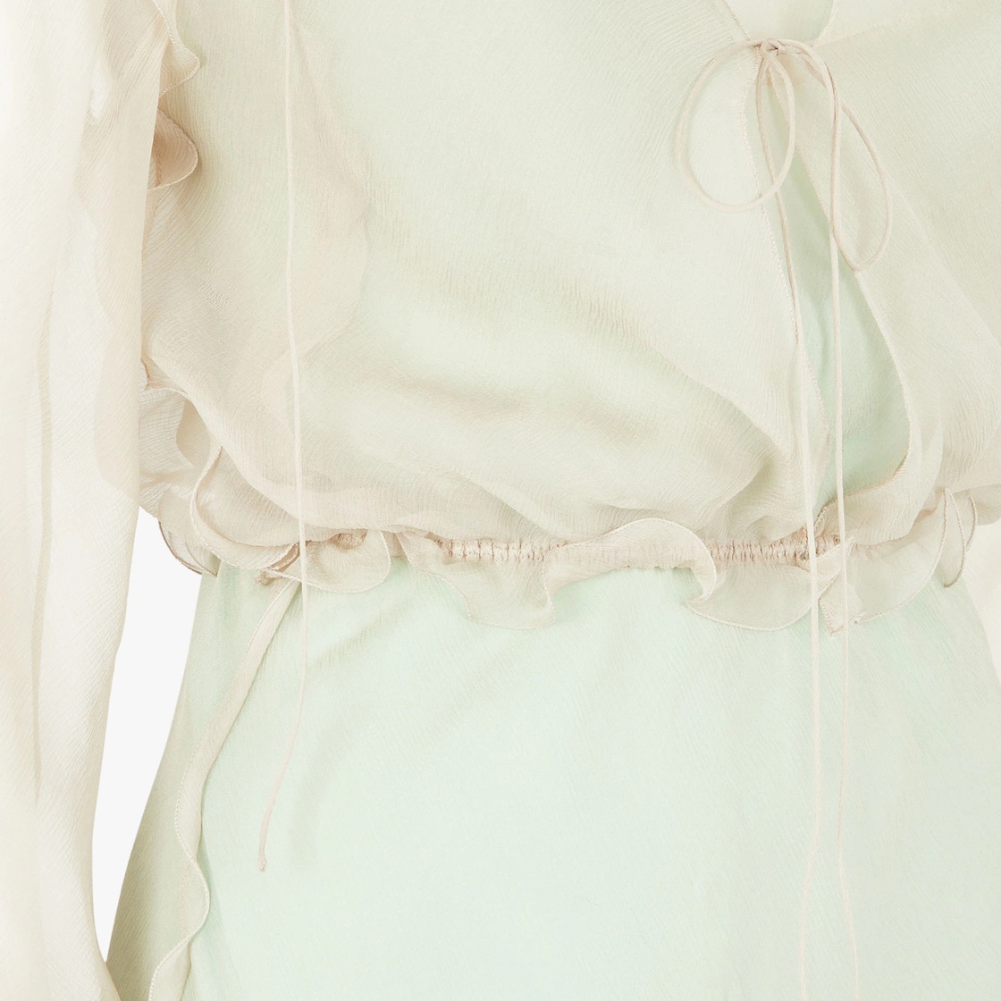 White chiffon dress - 3