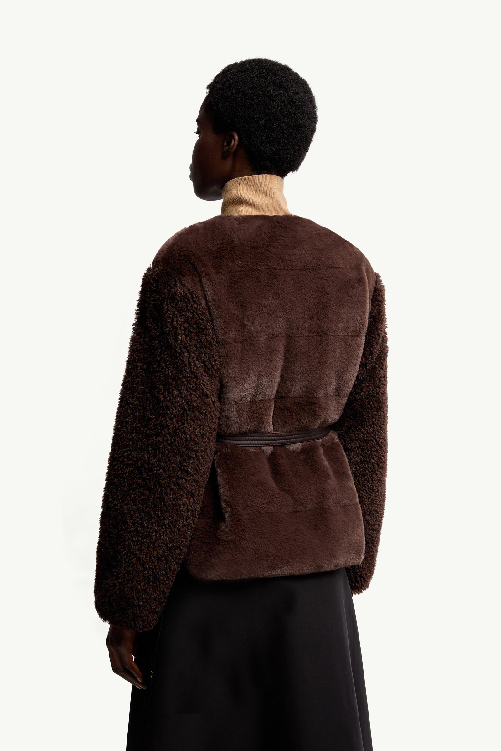 Jouillat Faux Fur & Teddy Short Down Jacket - 5