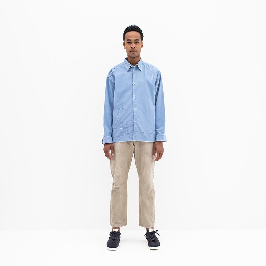 TRAVAIL SHIRT L/S CRASH BLUE - 5